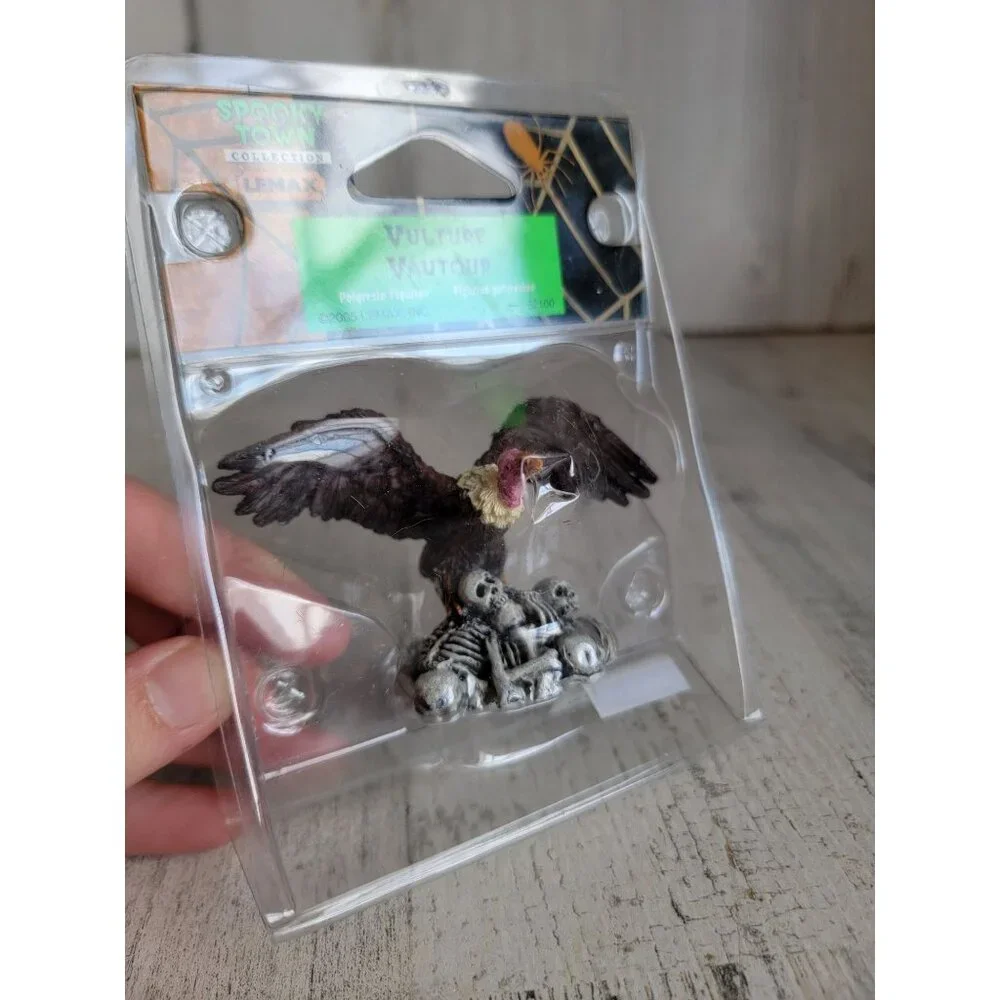 Lemax spooky town‎ Vulture birds scary bones vintage
